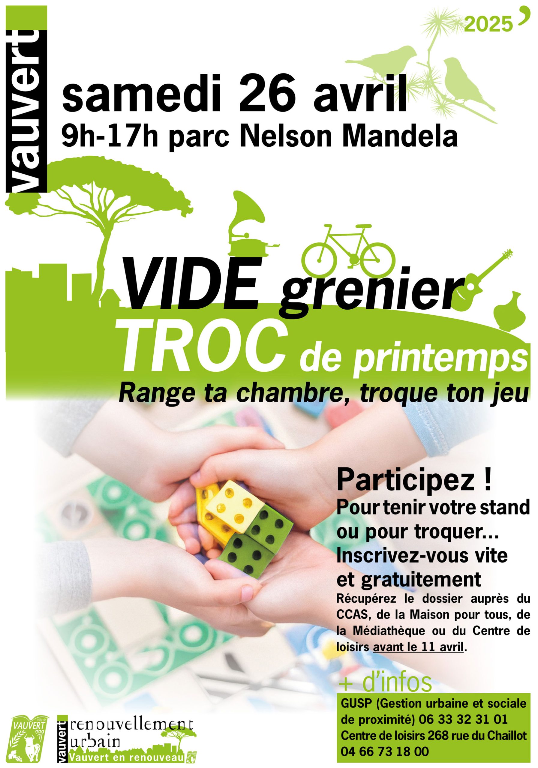 Troc de printemps et vide-grenier - Samedi 26 avril à Vauvert
