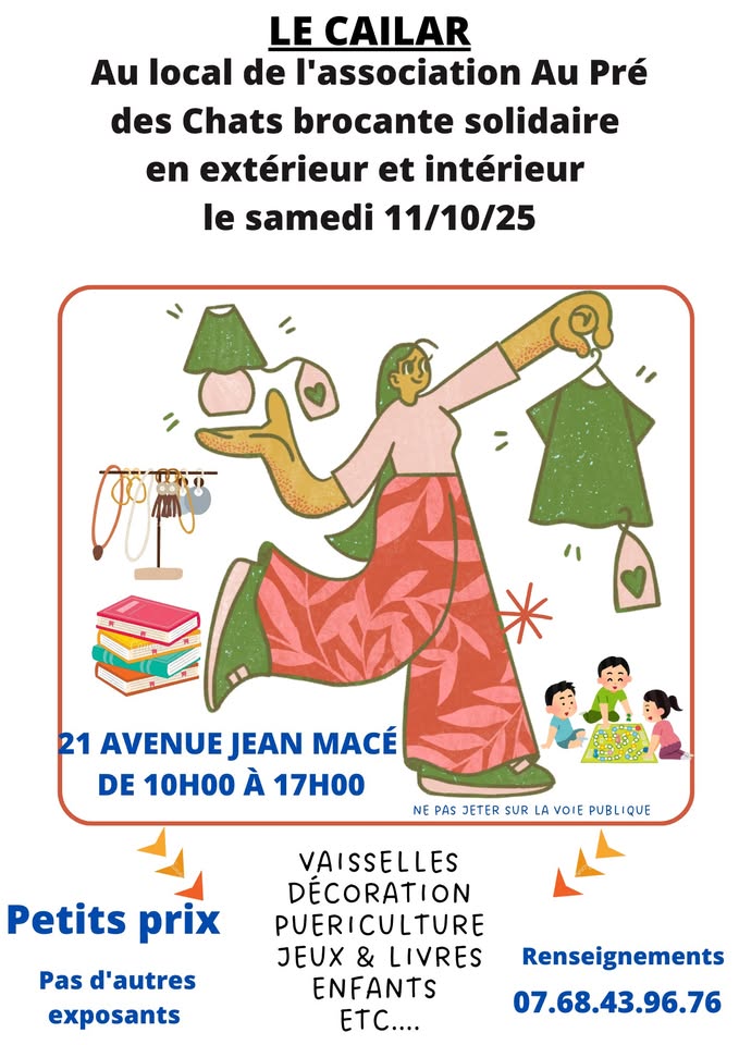 Vide grenier - Au pré des chats - Le Cailar 