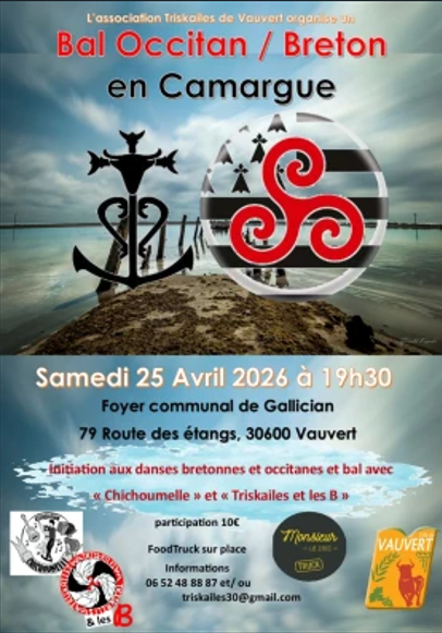 Bal Occitan - Breton - Samedi 25 avril à Gallician