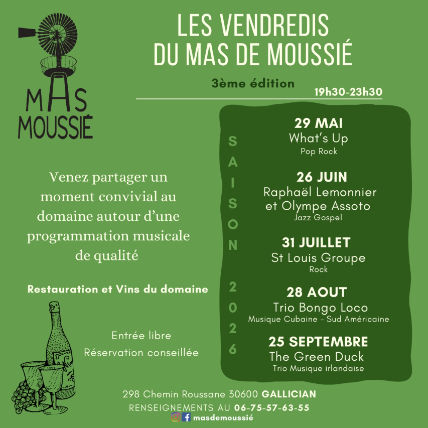 Les vendredis du Mas de Moussié à Gallician