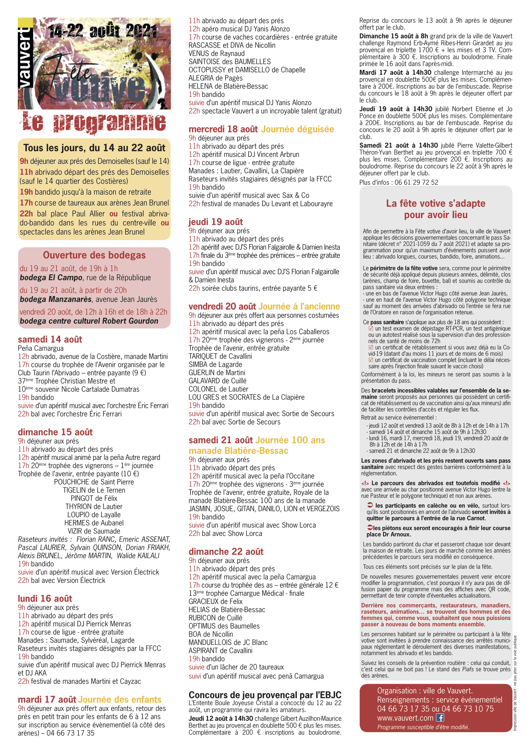 fêt votive de Vauvert